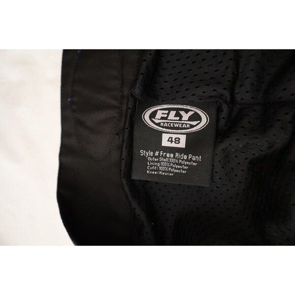 Fly Racing Free Ride Motocross Pants Mens 48 Black 48x35.5 Reflective Stripes - Picture 4 of 10